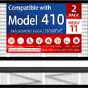 2 Pack, 410 Replacement Filter, Compatible with AprilAire 410 Replacement Filter,Models1410,1610,2410,2416,3410,4400,MERV11 HVAC Furnace Filter,Nominal Size:16x25x4,Actual Size:16"x28"x4" Air Filter