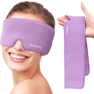 Cooling Eye Mask, Cold Eye Mask for Puffy Eyes, Reusable Ice Eye Masks for Dry Eyes, Relieve Your Migraines and Headaches with Gel Eye Masks Therapy, Long-Lasting Comfort, Purple