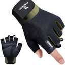ATERCEL Workout Gloves for Men and Women, Exercise Gloves for Weight Lifting, Cycling, Gym, Training, Breathable and Snug fit (Medium, Green)