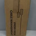 AHOMO, Under Desk Cable Management, No Drill 36", cord organizer, with Silicone Pads (No Scratch!)16 Cable Ties, Washable PE Honeycomb Base, Clamp/ Screw Mount-Fits Any Desk 0-2.1", No Stinky Cardboard! Black