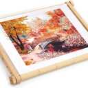 Needlepoint Embroidery Tapestry Scroll Frame Made of Organic Beech, Wooden Cross Stitch Frame, Needlepoint Holder, Stitching Frame (9.8"  12.5")