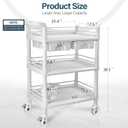 Beauty Salon Trolley Cart, Esthetician Cart with Wheels & Bucket and 2 Big Drawer, 3 Tier Heavy Duty SPA, Load 330lbs, 360° Rotate Silent Wheels for Beauty Salon SPA Hospital Office Lab