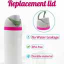 Replacement Lid for Owala Freesip, One Button Water Bottle Top Replacement Cap Compatible with Owala Cup 16oz 24oz 32oz 40oz, Leakproof Replacement Lids AccessoryBPA-Free (Light Gray)