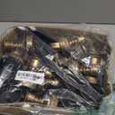 MTLEE 32 Pcs Black Flameless Taper Candles with Holders Halloween Candlesticks Taper Candles Battery Operated LED Flickering Candlesticks for Table Centerpiece Halloween Christmas Party Decorations