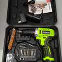 GardenJoy Cordless Power Drill Set: 12V Electric Drill with Battery and Charger, 42pcs Acessories, 3/8"Keyless Chuck, 2 Variable Speed, 24+1 Position, Compact Drill Driver Kit for Home & DIY Project