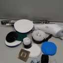 Electric Spin Scrubber, Cordless Cleaning Brush Scrubber for Home, 8 Replaceable Brush Heads-90Mins Work Time, 3 Adjustable Size, 2 Speeds for Bathroom Shower Bathtub Glass Car