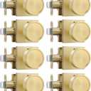 Goldenwarm Gold Door Knobs Interior, Privacy Brushed Brass Interior Door Knobs, Heavy Duty Zinc-Alloy Brushed Gold Indoor DoorKnob for Bedroom, Bathroom, 12 Pack