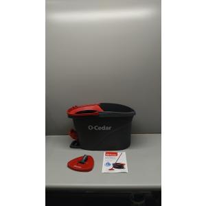 O-Cedar EasyWring Microfiber Spin Mop, Bucket Floor Cleaning System, Red, Gray, Standard