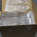 12 Square Plastic Water Carafe, 34 Ounce Large Water Bottles with Flip Tops, Clear Plastic Bottles for Home Bars Restaurants, Iced Tea, Juice, Lemonade, Milk, Cold Brew