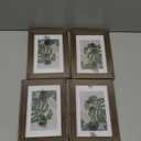 Egofine 4x6 Picture Frames Set of 4, Made of Solid Wood Covered by Plexiglass 3x4.5 and 3.5x5 with Mat or 4x6 without Mat, for Table Top Display and Wall Mounting Photo Frame Brown