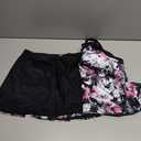 Tempt Me Women Tankini Swimsuits with Skirt - Two Piece Bathing Suits with Pockets Tummy Control V-Wire Swimwear (Large, Purple Flowers)