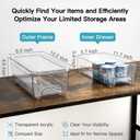 Audend Clear Stackable Storage Bins with Lids, 4 Pack Plastic Storage Containers with Handle for Pantry and Snack Organizers, Suitable for Kitchen, Bathroom, Fridge, Cabinet