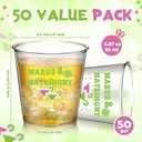 Roshtia 50 Pcs Margs and Matrimony Shot Glasses Bachelorette Party Decoration 2. 87oz Disposable Margarita Plastic Cups for Adult Mexican Wedding Bridal Shower Margarita Bar Party Favor Supplies