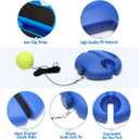 Tennis Trainer Rebound Ball with String Solo Tennis Training Kit Portable Practice Rebounder Equipment Training Tools with Long Elastic Ropes for Adults, Kids, Beginners (Blue)