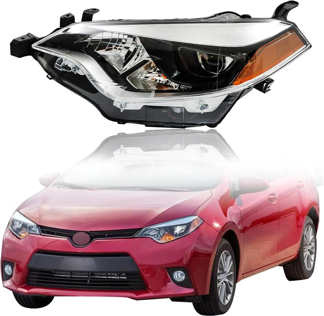 GXYWADY Headlights Replacement for 2014 2015 2016 Corolla Headlight Left Side 8115002E60 TO2502216