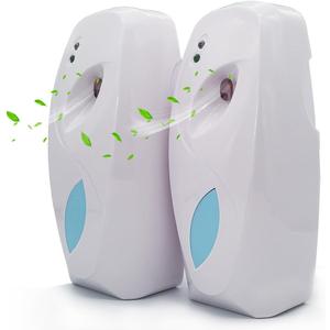Automatic Air Freshener Spray Dispenser (2-Pack),Wall Mounted/Free Standing Automatic Air Fresheners for Home and Commercial Use, Multiple Time Scent Release Setting for Room/Restroom Sprayer (White)
