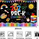 2026 Prek Graduate Backdrop 7x5ft Kindergarten Graduation Class of 2026 Congrats Grad Decorations Kids Child Graduation Photography Background Prek Graduate Party Banner Photo Studio Props