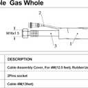 WP17 Air-Cooled Tig Torch With 13FT Cable Plug 16M-2 M16*1.5 Connector (WP17 black handle)