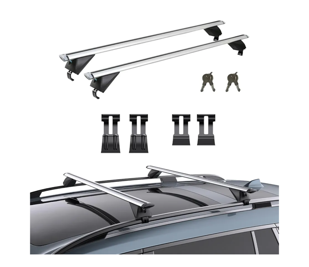 TANX Universal Roof Rack Cross Bars, 52" Aluminum Roof Rails with 200lbs Load Capacity, Fits Raised & Flush Mount Cross Bars