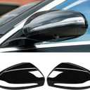 Jaronx Compatible with Mercedes Benz Mirror Cover Replacement C Class W205/E Class W213/S Class W222/GLC X253, Left Driver and Right Side Clip-on Rearview Mirror Caps for Mercedes (Glossy Black)