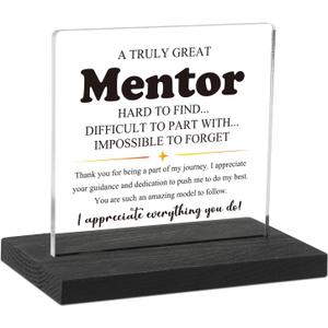 Mentor Appreciation Gifts, Mentor Gifts for Men Women, Birthday Retirement Gifts for Mentor, Mentor Definition Home Office Desk Dcor Sign, DSF176