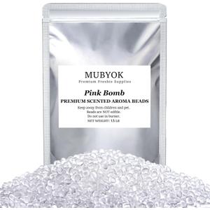 MUBYOK 1.5LB Pink Bomb Premium Scented Aroma Beads for Making Car Freshies Supplies PreScented Beads for Car Air Freshener Sachets Long-Lasing Scent