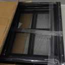 Yuzzy 14" x 21" Shed Windows with Tempered Glass and Fiberglass Screen, 2 Pack Small Sliding Windows for Shed, Chicken Coop, Playhouse, Household, Garage, Barns (Black)