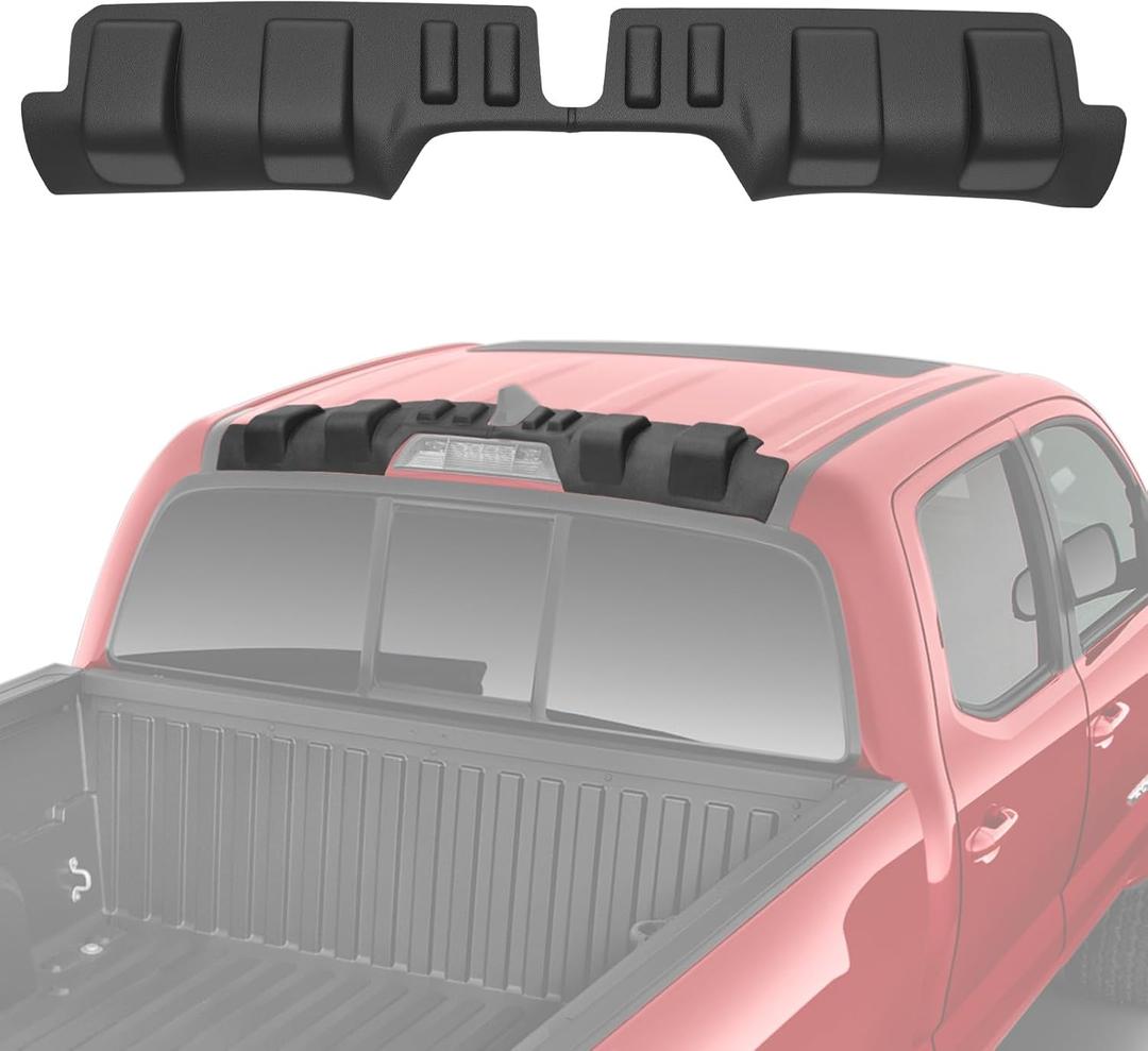 Truck Roof Spoiler Compatible with 2016-2023 Toyota Tacoma Rear Roof Protector Wing Fits for Tacoma Accessories Roof Mat Third Brake Light