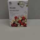 GlowVibe 70 Counts Red and White Christmas Lights, 19ft G15 Pearlized Glass Bulbs, ETL Certified LED Christmas Globe String Lights Plug-in, Indoor Xmas Tree Lights for Outdoor Xmas Home Decor