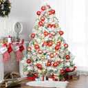 2 x 40PCS 2.36" Christmas Balls Ornaments, Plastic Christmas Tree Ornaments, Holiday Baubles, Hanging Decorations for Xmas Trees Holiday Party, Gold Red Baubles