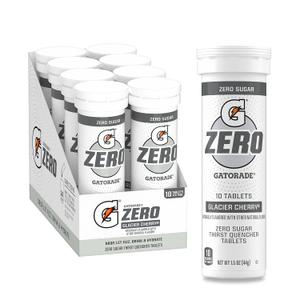 Gatorade Zero Tablets, Glacier Cherry 8 count (Pack of 10), Best Before Date 08/16/2026
