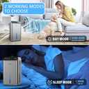 Dehumidifier for Home 1000 sq.ft - Small Quiet Dehumidifier with Auto Shut Off, Aromatherapy, 3 Gear Timer, Sleep Mode, 7-Color LED Light, Drain Hose for Bedroom, Bathroom, Basement, RV(Matte Silver)