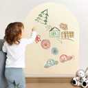 Magnetic Arch Wall Decal: Creative Wall Display for Home Spaces, 31"W x 39"H