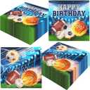 40Pcs Sports Napkins Paper Sports Birthday Party Decorations, Sports Birthday Napkins All Star Napkin Football Baseball Basketball Soccer Napkin Sports Themed Party Decorations