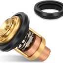 5005440 Thermostat with Gasket replacement for Johnson Evinrude Outboard Motors Boat 5-235 HP 60C 140F replaces 8330720 777260 0377148