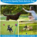Squeaky Tennis Balls for Dogs - 12 Pack 2.5'' Durable Natural Rubber, Non-Toxic Dog Toy Balls with Mesh Bag for Outdoor Play & Training