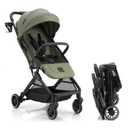 Gromast Compact Fold Baby Stroller, Lightweight Travel Toddler Stroller with One-Click Fold, Extendable UPF50+ Canopy, Cup Holder, UV Protected and Waterproof, One-Hand Folding - Green
