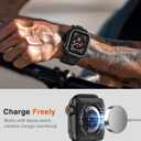 ULTIMAL Metal Case Compatible with Apple Watch Series SE3/SE2/SE/6/5/4 44mm with Back Cover, Military Grade Shockproof Protective Case, Rugged Cover for iWatch 44mm (Black)
