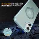 Hocase for iPhone 16 Plus Case, with Magnetic Ring Stand [Compatible with MagSafe] [Military Grade Protection] Slim Shockproof Translucent Protective Phone Case - Teal