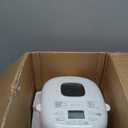 Amazon Basics Programmable Bread Maker, 2 Pound Non-Stick Automatic Bread Making Machine, 14 Settings for Breads, Doughs, Gluten-Free Options and More, LCD Display, White