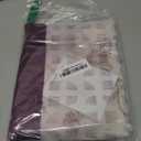 jinchan Floral Linen Tier Curtains Floral Brick Red on Beige Christmas Decorations Cafe Curtains 36 Inch Length Kitchen Living Room Bedroom Bathroom Farmhouse Rustic Country Rod Pocket 2 Panels