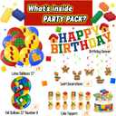8th Birthday Decorations  Building Blocks Birthday Decorations 8 Year Old Boy  Party Kit: Number 8 Balloon, Banner, Cupcake & Cake Toppers, Balloons  Brick Theme Party Supplies for Boys 8 Years Old