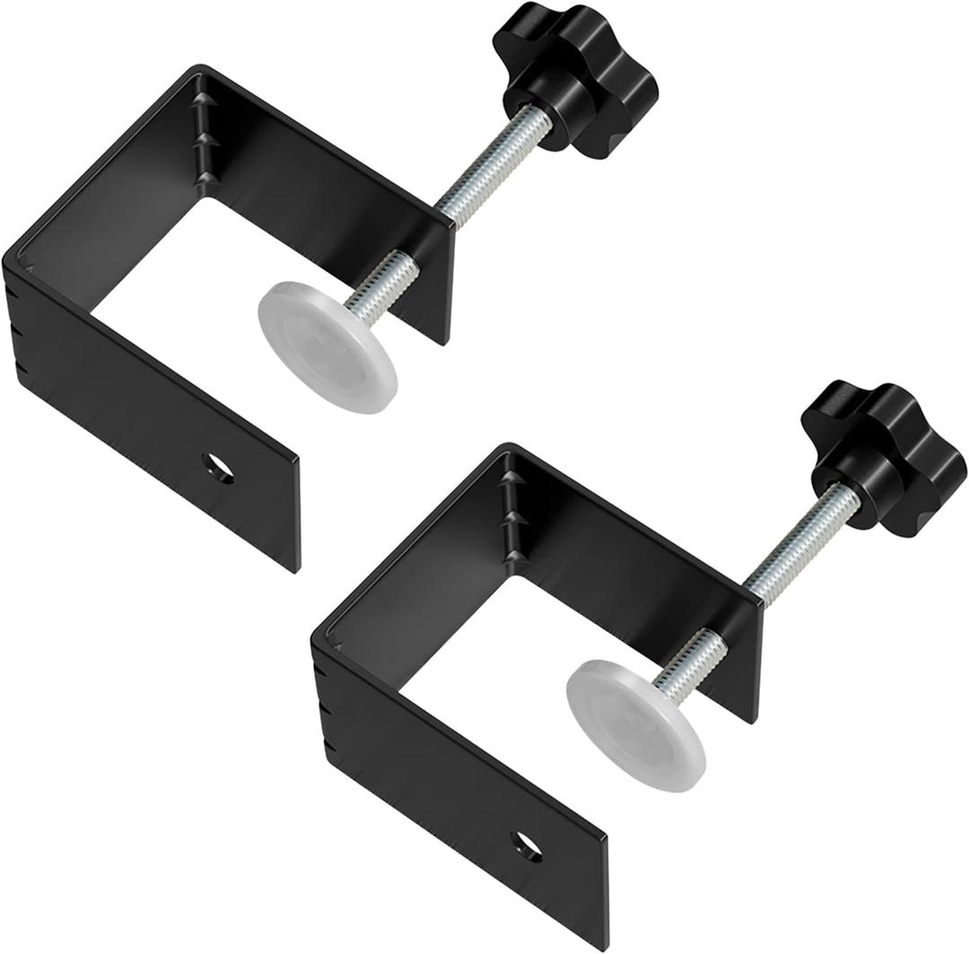 C Clamp, Heavy Duty C-Clamp 304 Stainless Steel Adjustable Cabinet Installation Clamps Cabinetry Clamps Tools Drill Hole Guide Design for Easy and Fast Installing Frame of Cabinets Drawer (2 Pack)