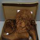 SheSole Women's Fringe Western Boots Wide Calf Riding Cowgirl Cowboy boots Black Size 42