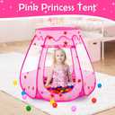 Baby Ball Pit for Toddler with 50 Balls, Kids Pop Up Play Tent for Girls, Princess Toys for Children Indoor & Outdoor Playhouse with Carry Bag (Ball Pit with 50 Balls)