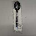 Plastic Black Spoons Disposable Individually Wrapped - Medium Weight 500pcs. - Ideal for House Party, Backyard BBQ, Picnic, Home