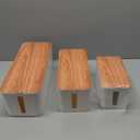 YUANYE Cable Management Box Cable Management Kit for Power Strip to Hide Wires,Cord Organizer Boxes,Safe ABS Material Wire Organizer of Cable Clips Sleeve for Home & Office,3Pack-128PCS/White