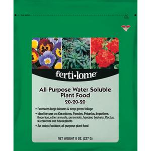3 x Fertilome (11728) All Purpose Water Soluble Plant Food 20-20-20 (8 oz) (EXP 01/01/27)
