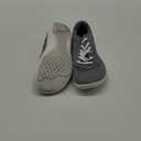 WHITIN Wide Toe Box Barefoot Sneakers for Women | Lightweight Canvas Minimalist Shoes (10.5, Grey White)