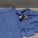 PRETTYGARDEN Women Fall 2 Piece Outfits Sweatsuits Quarter Button Long Sleeve Sweatshirt Wide Leg Pants Tracksuit Lounge Sets (Medium, Blue)